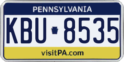 PA license plate KBU8535