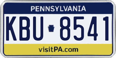 PA license plate KBU8541