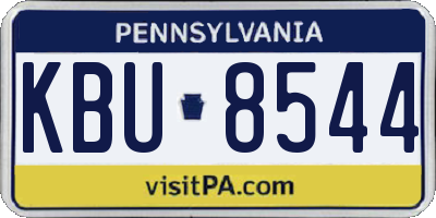 PA license plate KBU8544