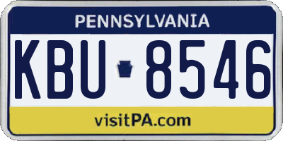 PA license plate KBU8546