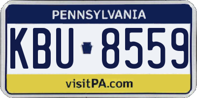 PA license plate KBU8559