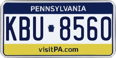 PA license plate KBU8560