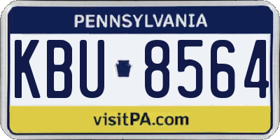 PA license plate KBU8564