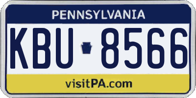 PA license plate KBU8566