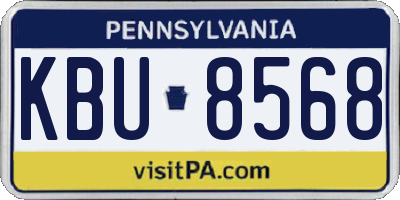 PA license plate KBU8568
