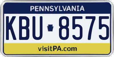 PA license plate KBU8575