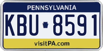 PA license plate KBU8591