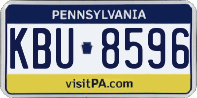 PA license plate KBU8596