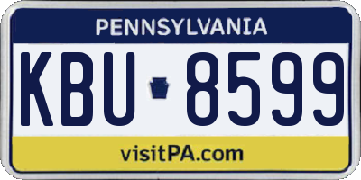 PA license plate KBU8599