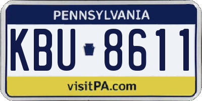 PA license plate KBU8611