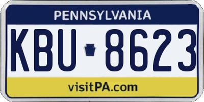 PA license plate KBU8623