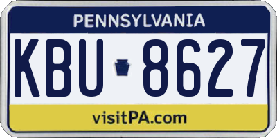 PA license plate KBU8627