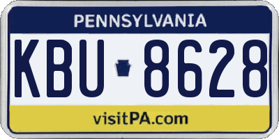 PA license plate KBU8628