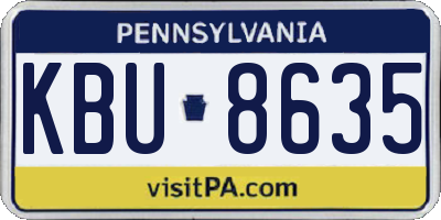 PA license plate KBU8635