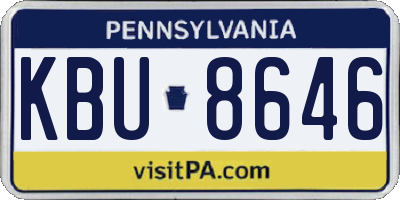 PA license plate KBU8646