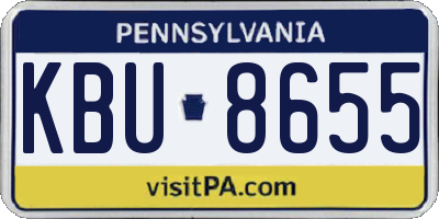 PA license plate KBU8655