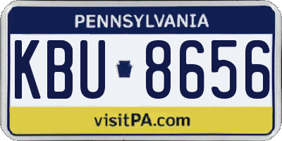 PA license plate KBU8656