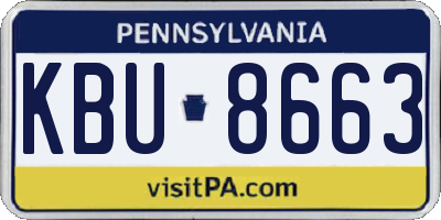 PA license plate KBU8663