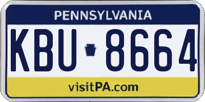 PA license plate KBU8664