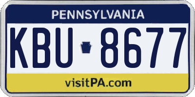 PA license plate KBU8677