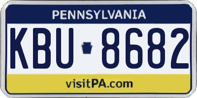 PA license plate KBU8682