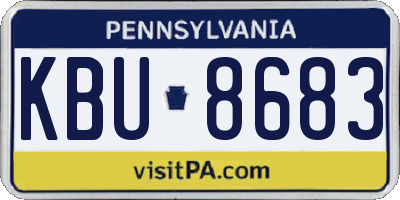 PA license plate KBU8683