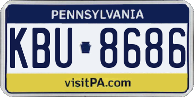 PA license plate KBU8686