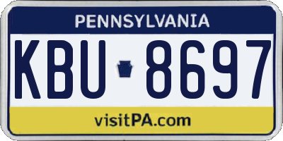 PA license plate KBU8697