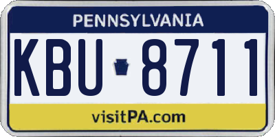 PA license plate KBU8711