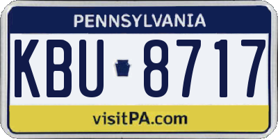 PA license plate KBU8717