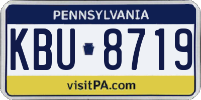 PA license plate KBU8719