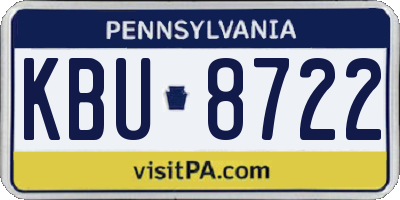 PA license plate KBU8722