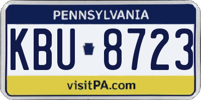 PA license plate KBU8723
