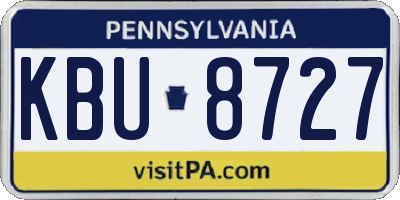PA license plate KBU8727