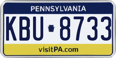 PA license plate KBU8733