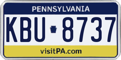 PA license plate KBU8737