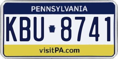 PA license plate KBU8741