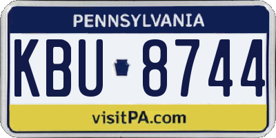 PA license plate KBU8744