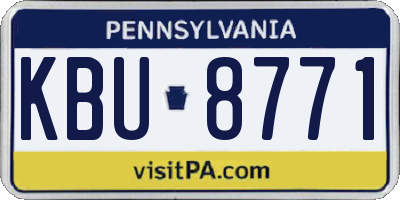PA license plate KBU8771