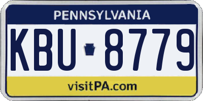 PA license plate KBU8779