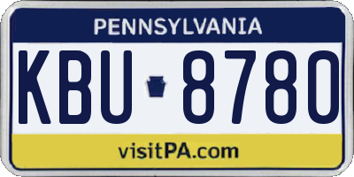 PA license plate KBU8780