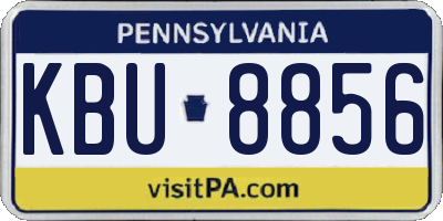 PA license plate KBU8856