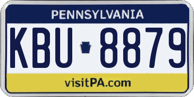 PA license plate KBU8879