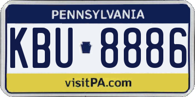 PA license plate KBU8886