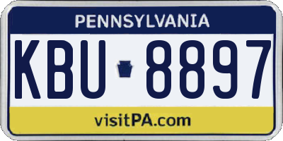 PA license plate KBU8897