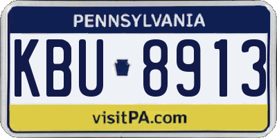 PA license plate KBU8913