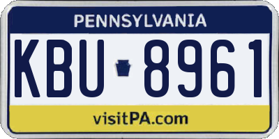 PA license plate KBU8961