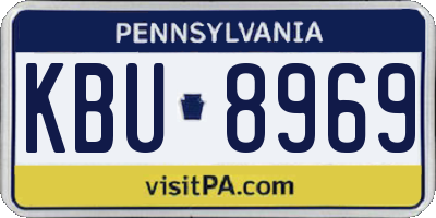 PA license plate KBU8969