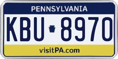 PA license plate KBU8970