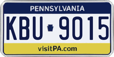 PA license plate KBU9015